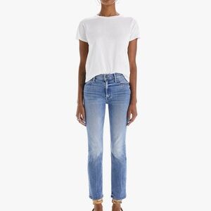 MOTHER Straight Leg Jeans in Light Blue Wash